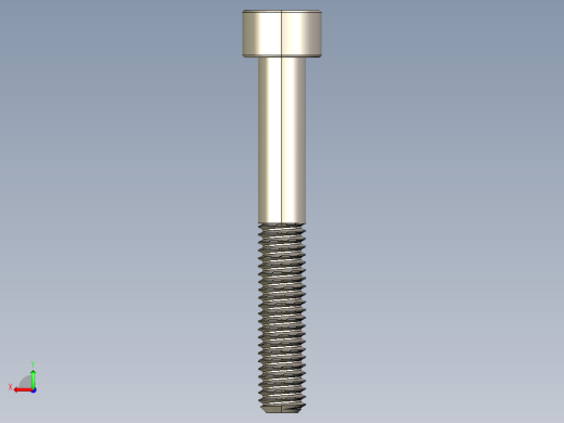 Screw_DIN_912_M6x45_A2.STEP公制内六角螺钉后视缩略图