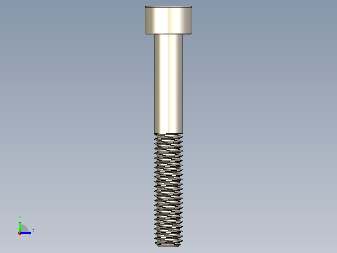 Screw_DIN_912_M6x45_A2.STEP公制内六角螺钉左视图