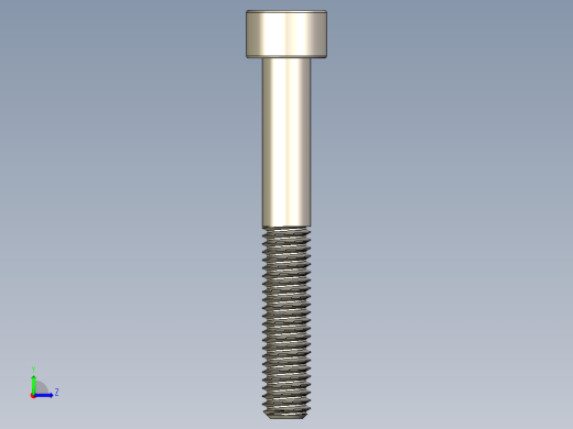 Screw_DIN_912_M6x45_A2.STEP公制内六角螺钉左视缩略图
