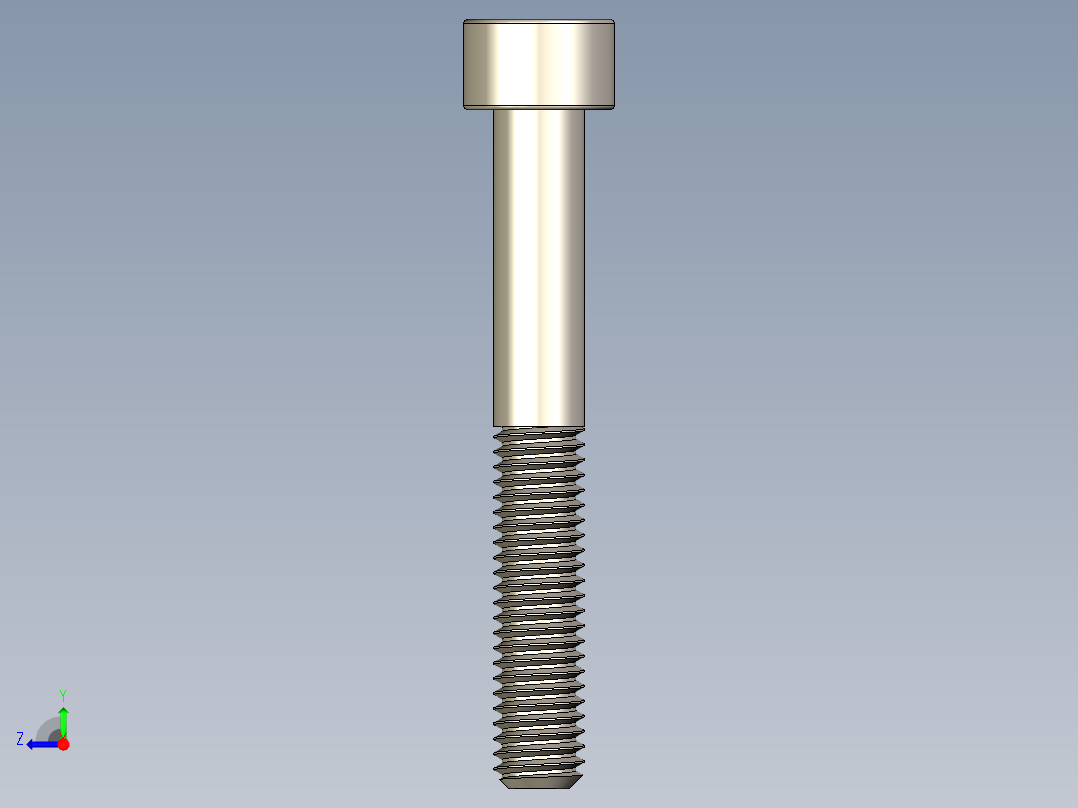 Screw_DIN_912_M6x45_A2.STEP公制内六角螺钉右视图
