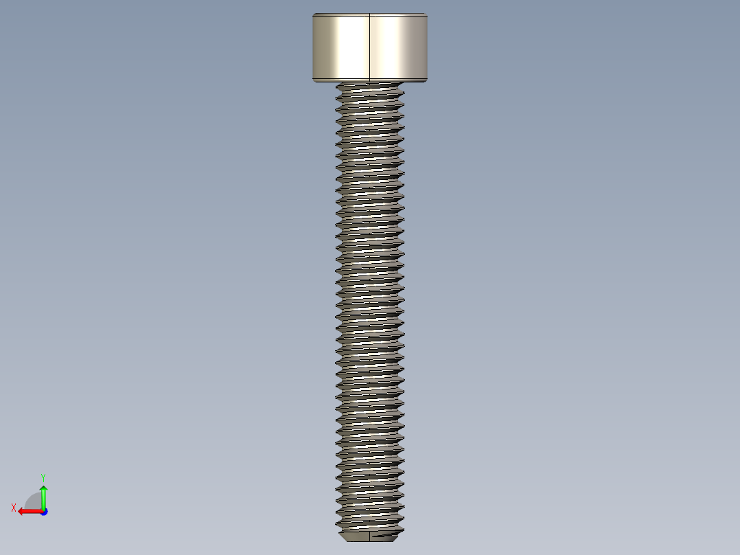 Screw_DIN_912_M6x40F_A2.STEP公制内六角螺钉后视图