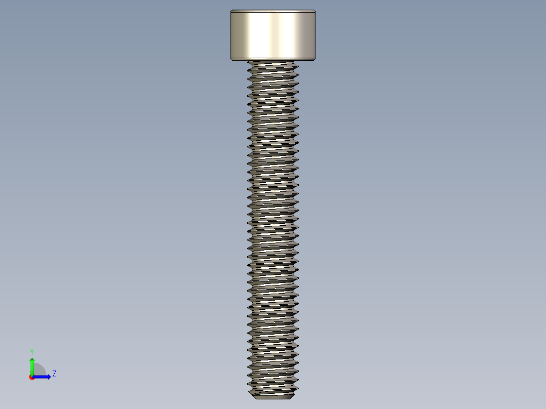 Screw_DIN_912_M6x40F_A2.STEP公制内六角螺钉左视图