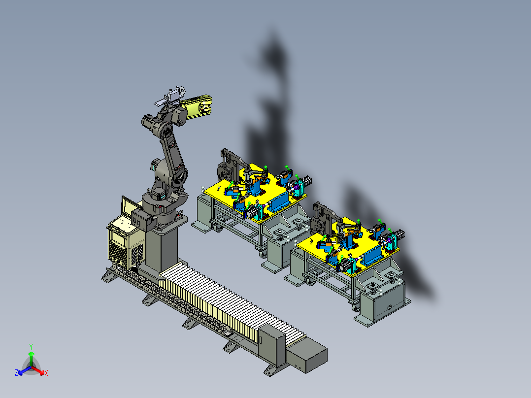 焊接机器人地轨及工装