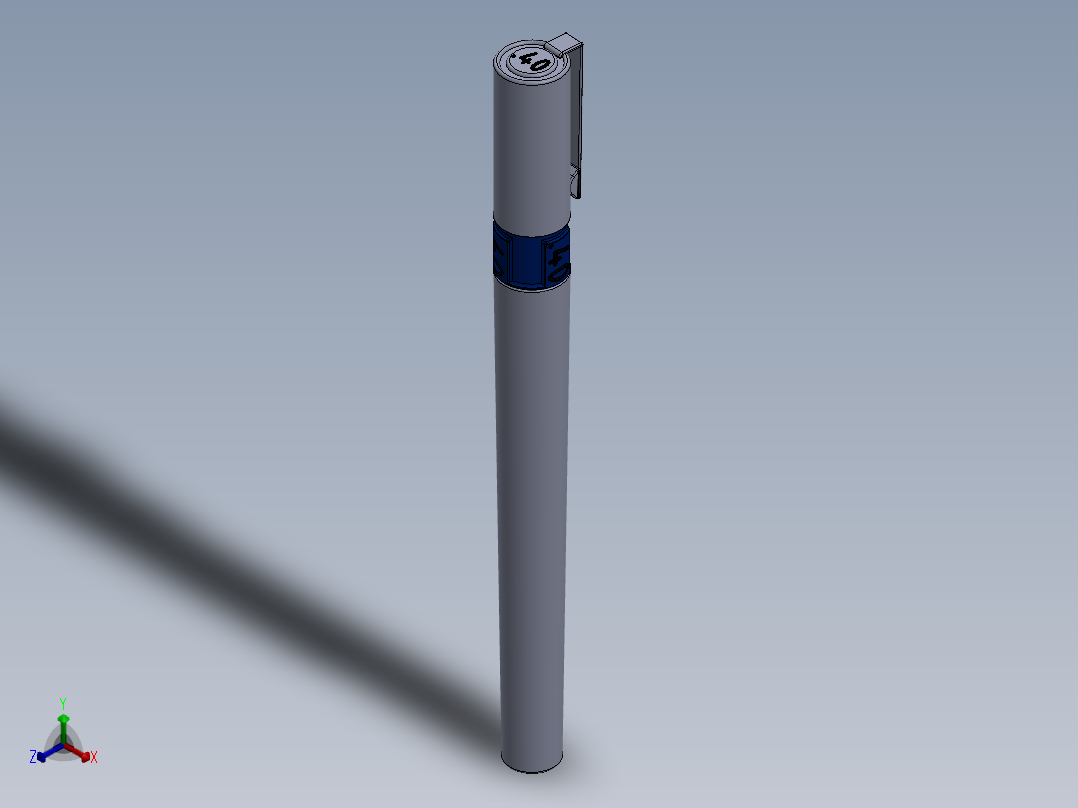 笔、中性笔、铅笔(40)正等轴测图