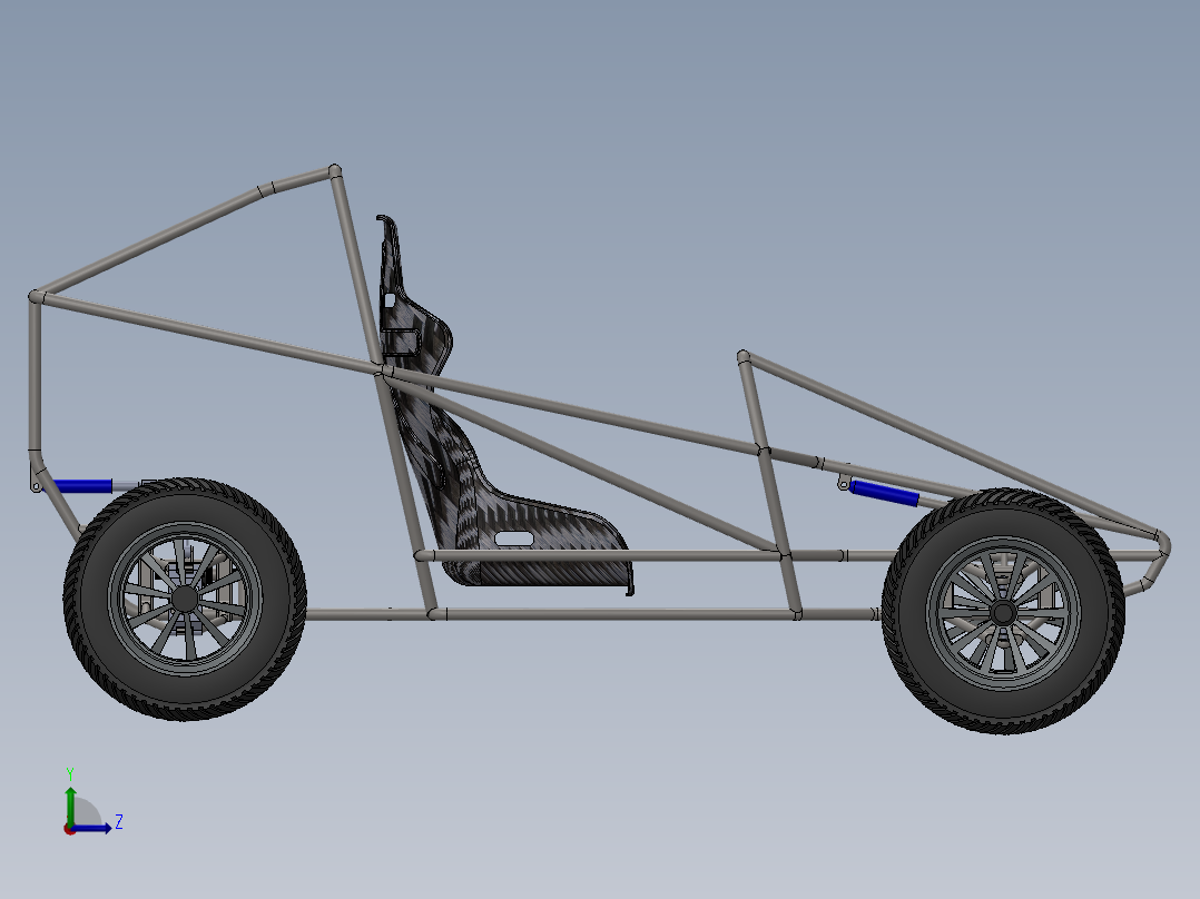 卡丁车 钢管车(86)左视图