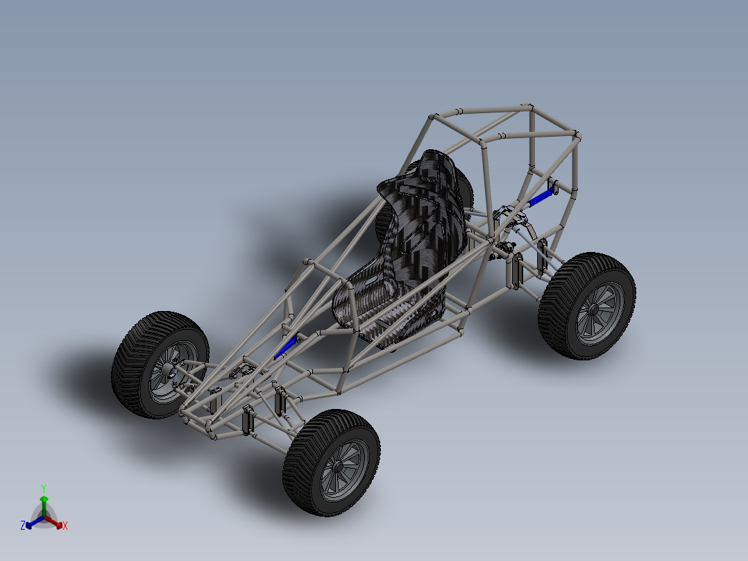 卡丁车 钢管车(86)正等轴测图