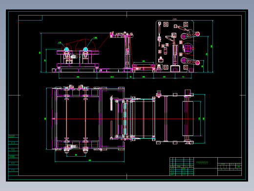 宽帘布纵裁机总图