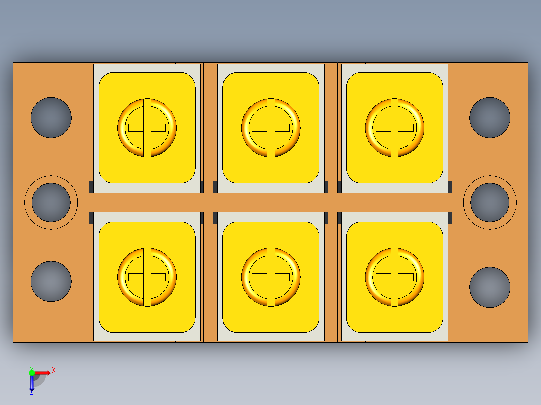 接线端子排TB-- 995014--15俯视图