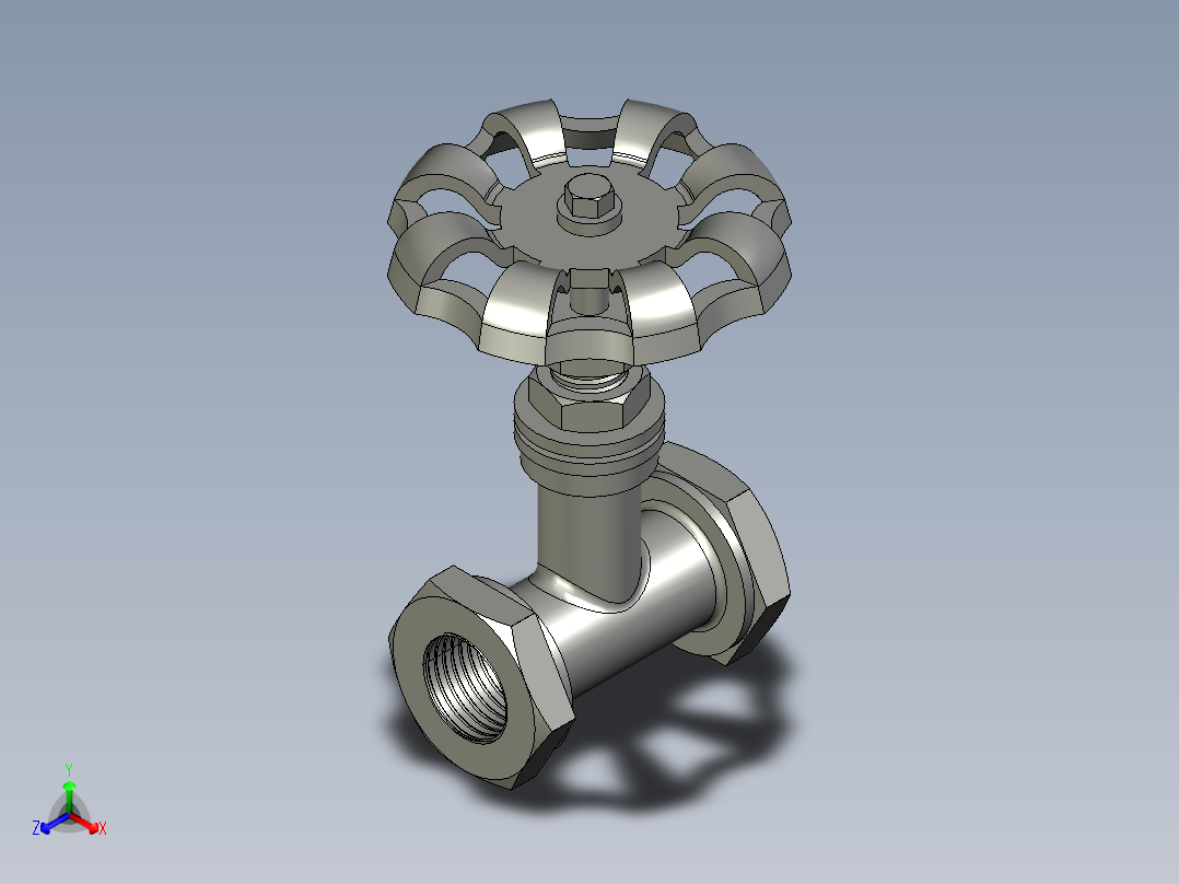 JY-301黄铜截止阀硬密封J11F-16TDN15正等轴测图