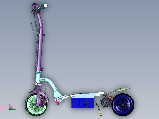 带有交互功能的电动滑板车前视缩略图