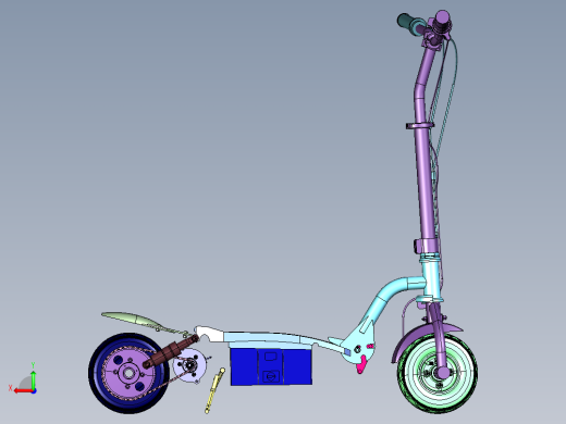带有交互功能的电动滑板车后视缩略图