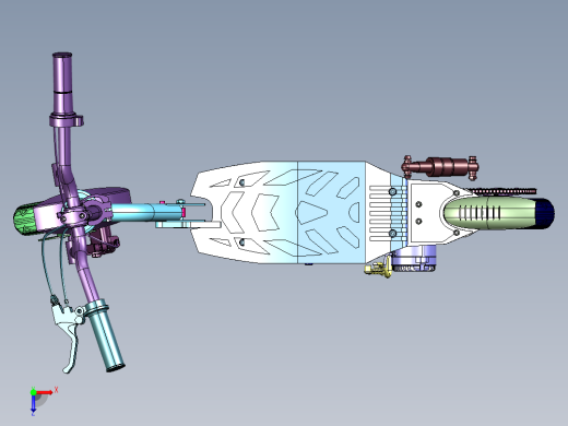 带有交互功能的电动滑板车俯视缩略图