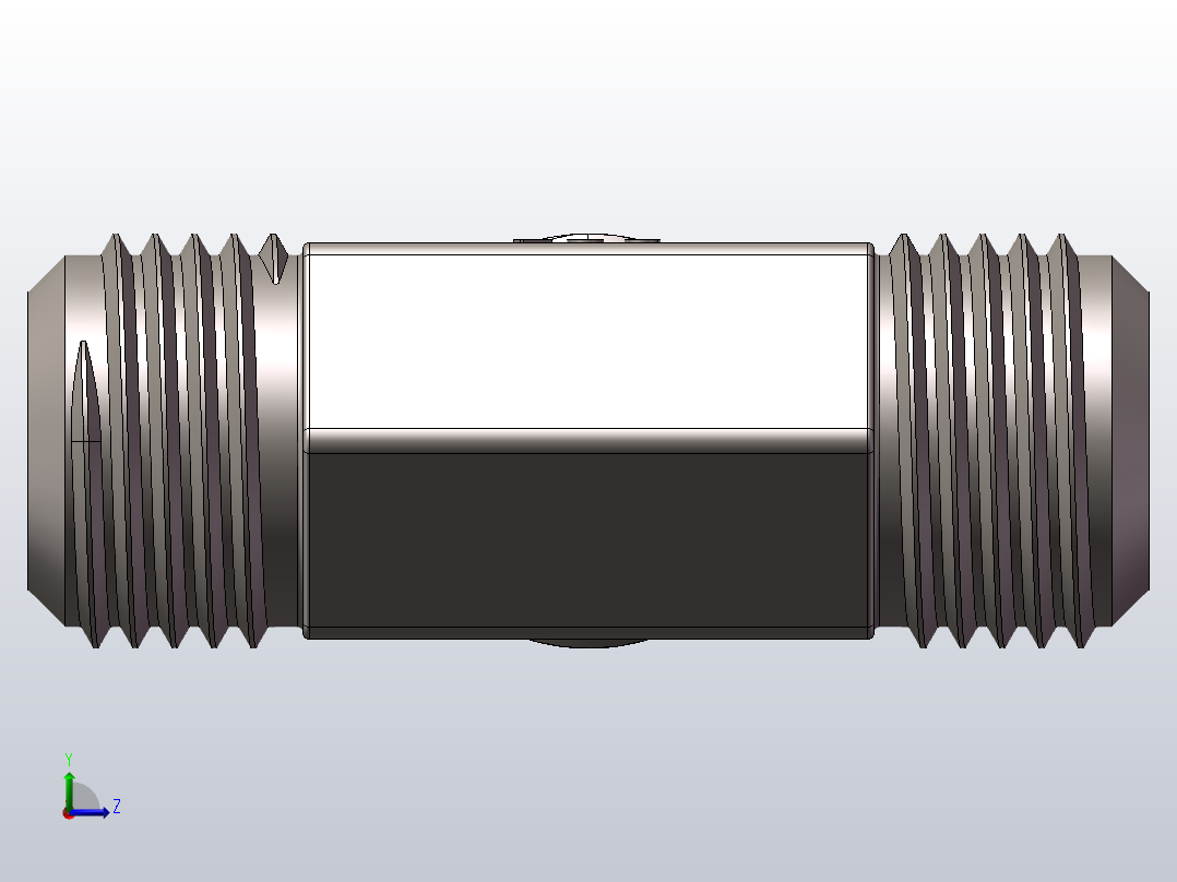外螺纹三通.SLDPRT左视图