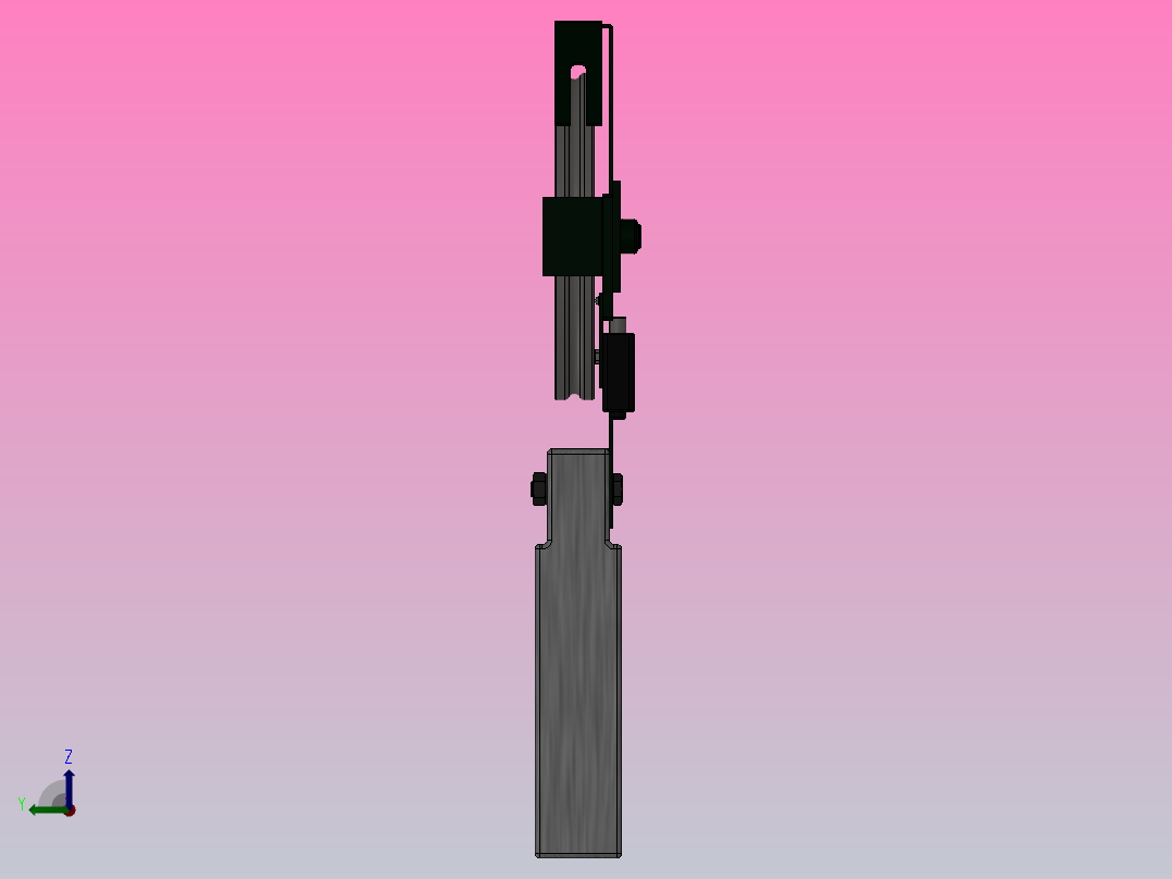 OX-300A限速器张紧装置[OX-300A A01]左视图