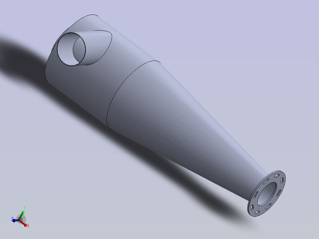 旋风分离器主视图