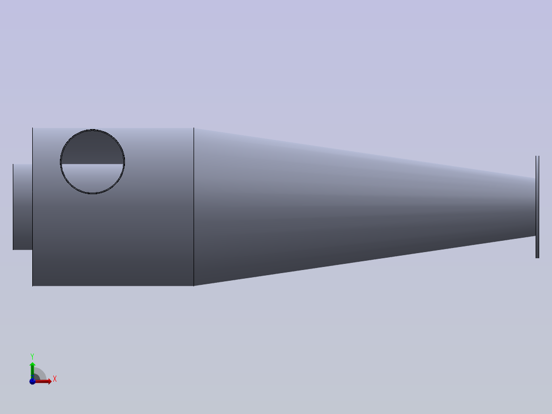 旋风分离器前视图