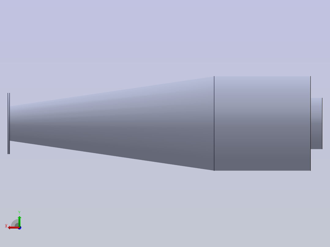 旋风分离器后视图