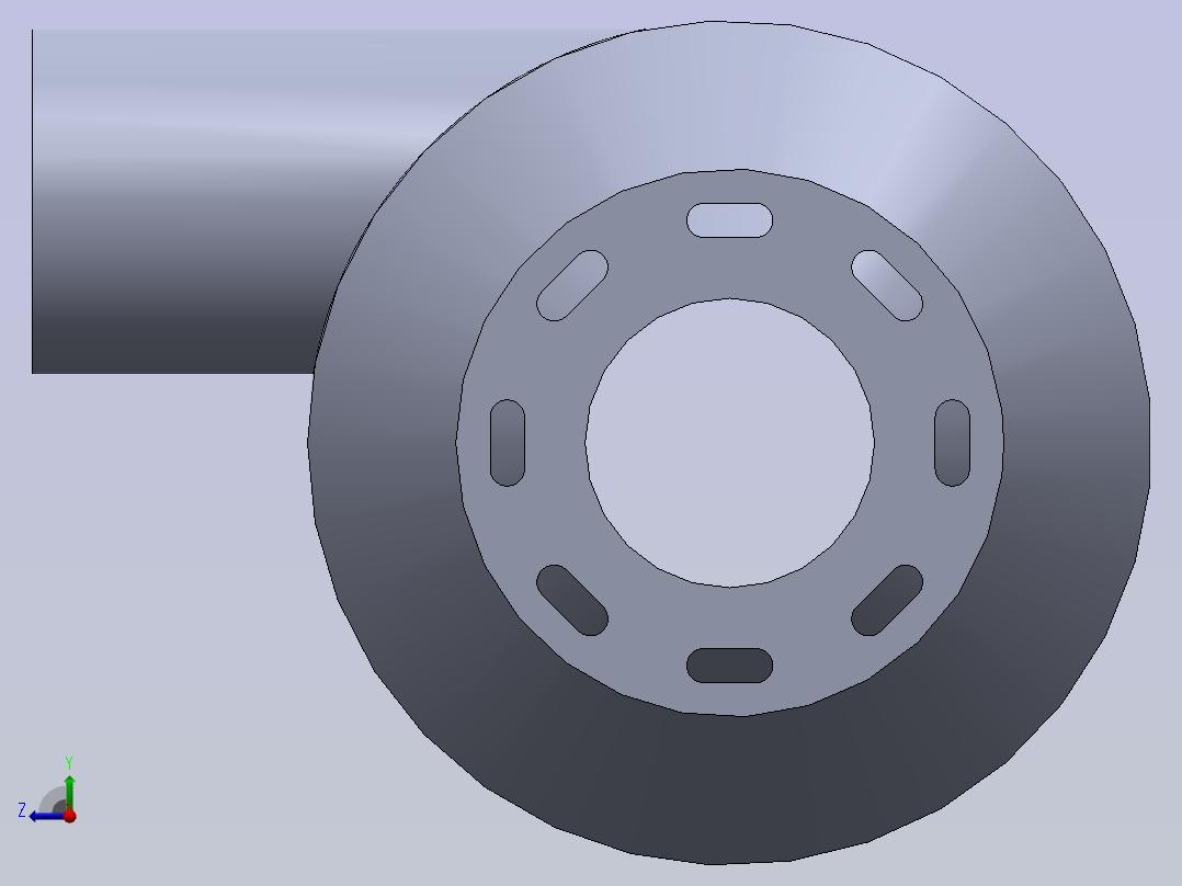 旋风分离器右视图