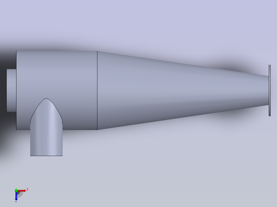旋风分离器俯视图