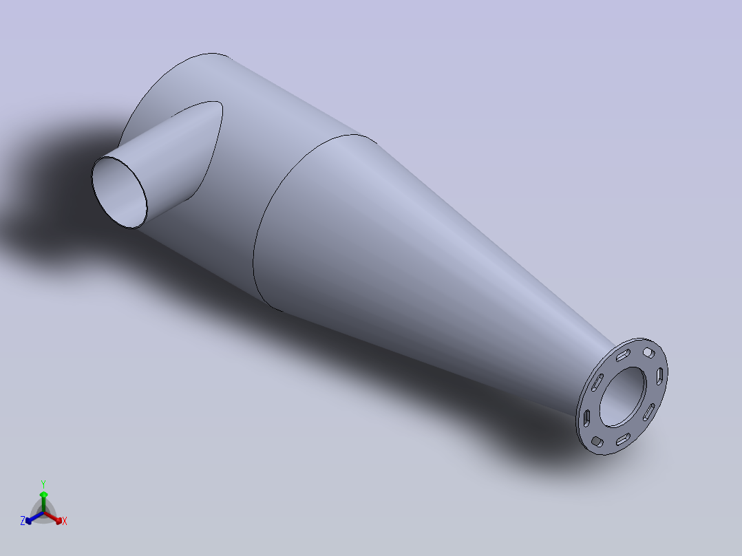 旋风分离器正等轴测图