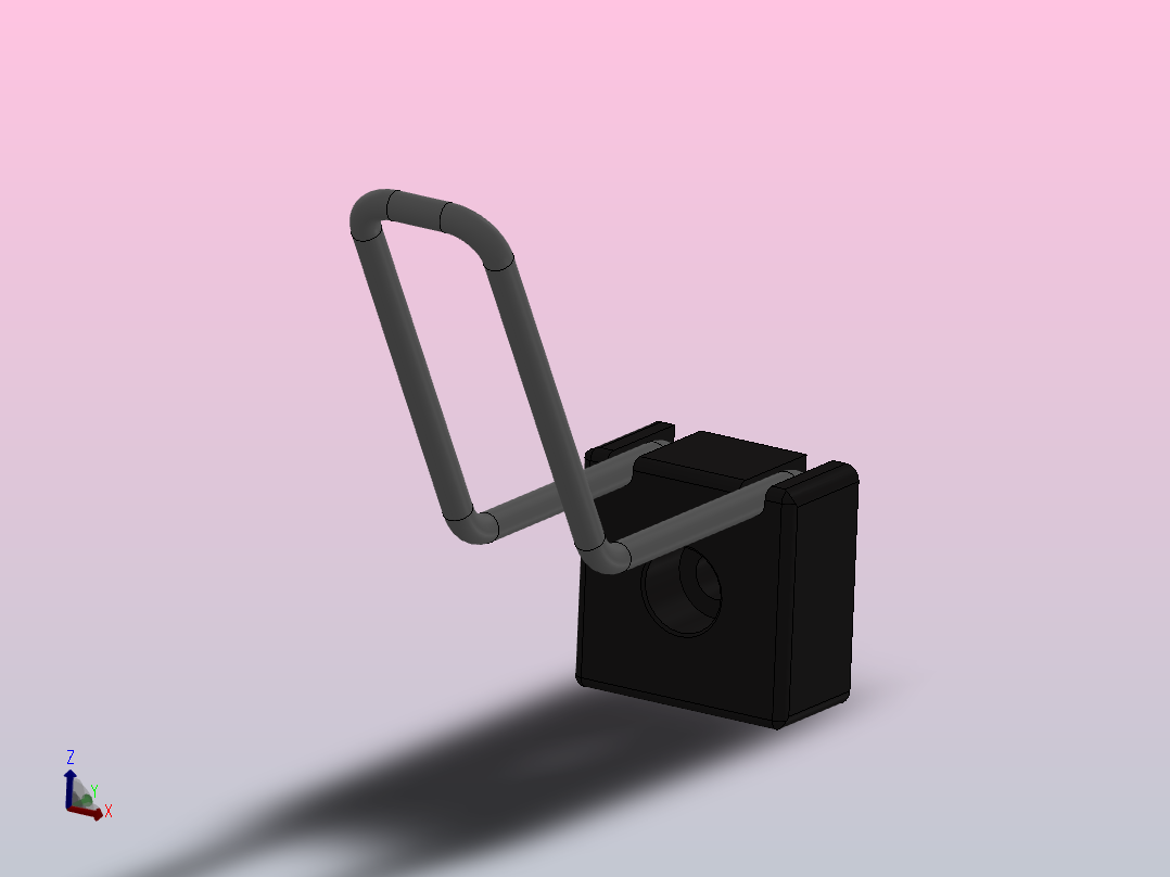 挂钩8系列80×40 黑色_挂钩8系列80×40 黑色正等轴测图