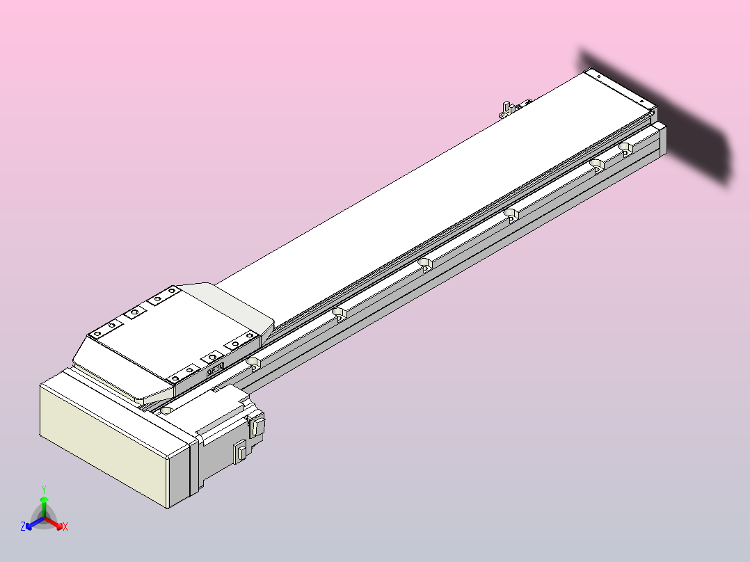 滚珠丝杠直线轴内置导轨TPA-GCR-150-2010C-L650-ML-M75-N3正等轴测图