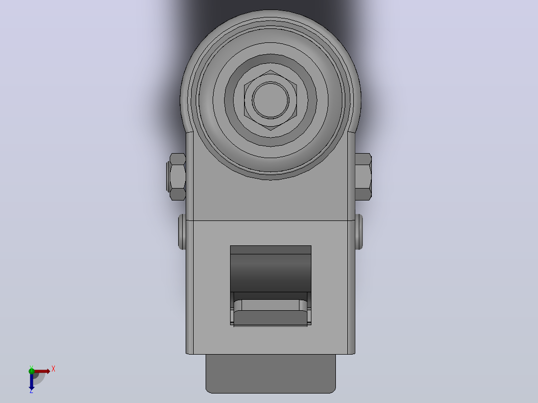 Z01-3B-100-314B普通工业轮[Z01-03B-080-314B]脚轮俯视图