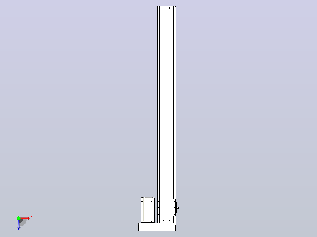 日规模组半封闭丝杆TPA-HNR-85S-1610C-L850-ML-Y-P20-N3俯视图