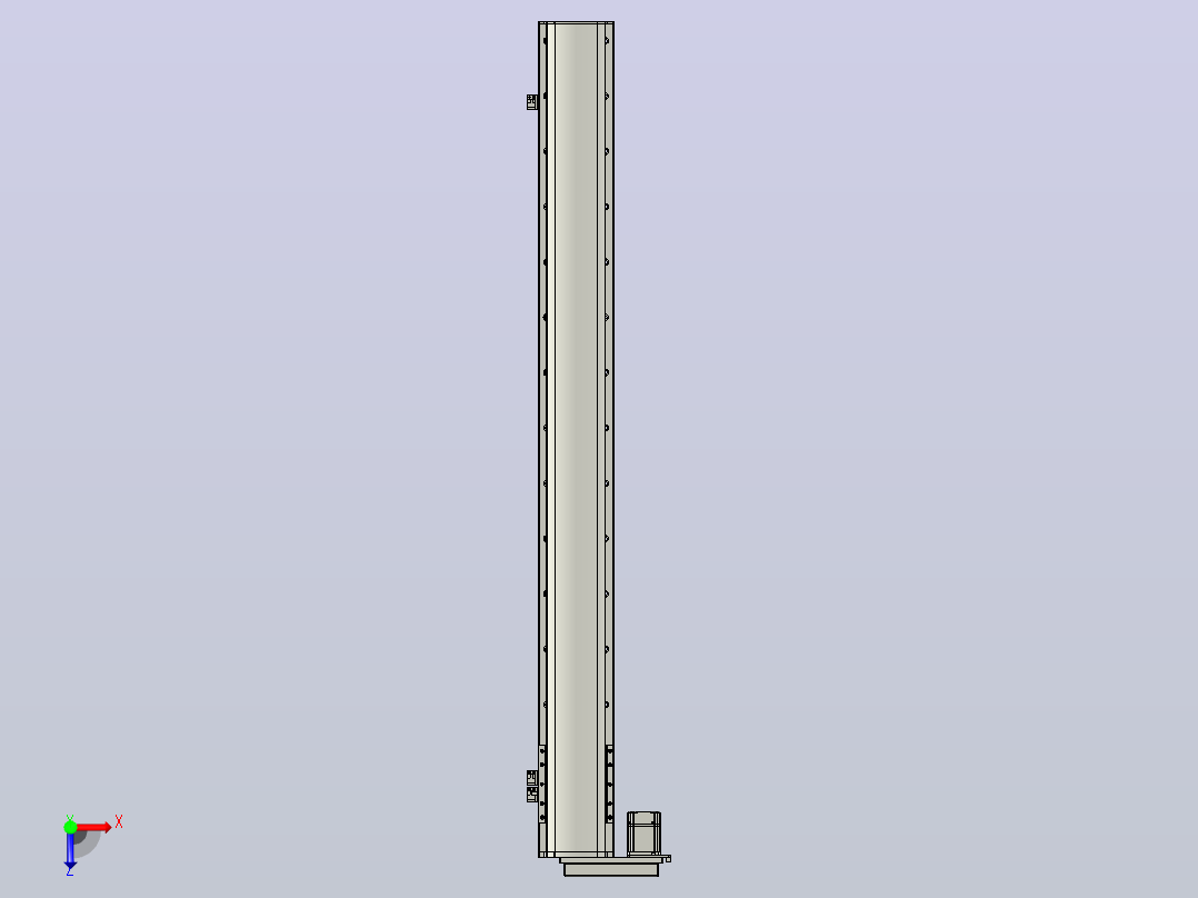 MT136BS半封闭丝杆滑台[MT136BS.L#.1250.BL.P40.C3]俯视图