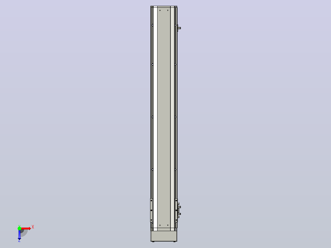 SYS12-650-BM-200W滚珠花健、支撑座、滚珠丝杠、交叉导轨、直线模组.STEP俯视图