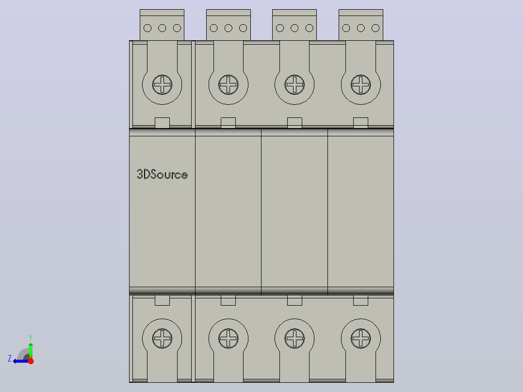 正泰电涌保护器NU6-II_F-5-460-4P右视图