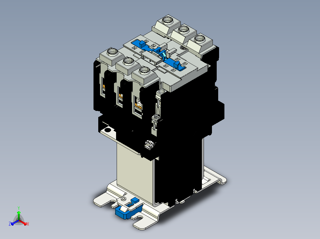 NC1-8011Z～9511Z交流接触器三维模型202204主视图