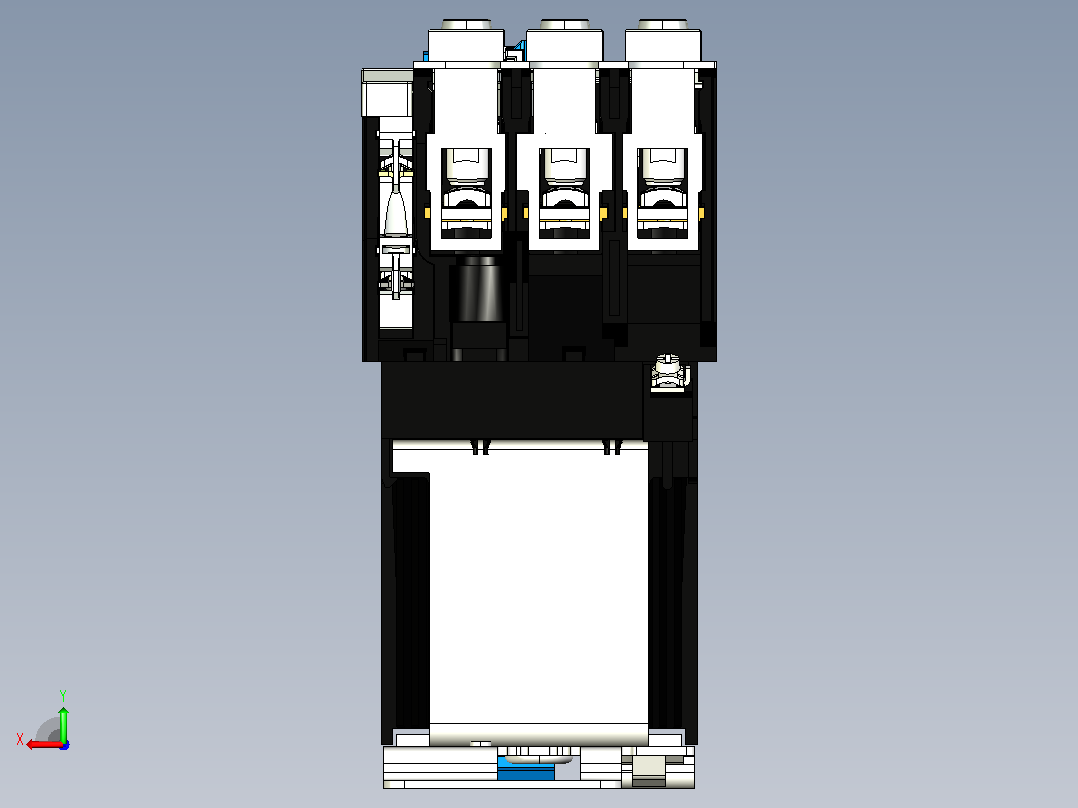 NC1-8011Z～9511Z交流接触器三维模型202204后视图