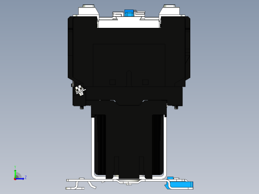 NC1-8011Z～9511Z交流接触器三维模型202204左视缩略图