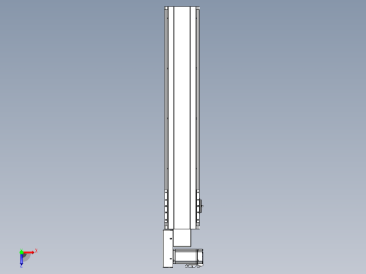 皮带直线轴半封闭可选导轨TPA-HNB-140D-120-L650-ML-Y-P40-N3俯视缩略图
