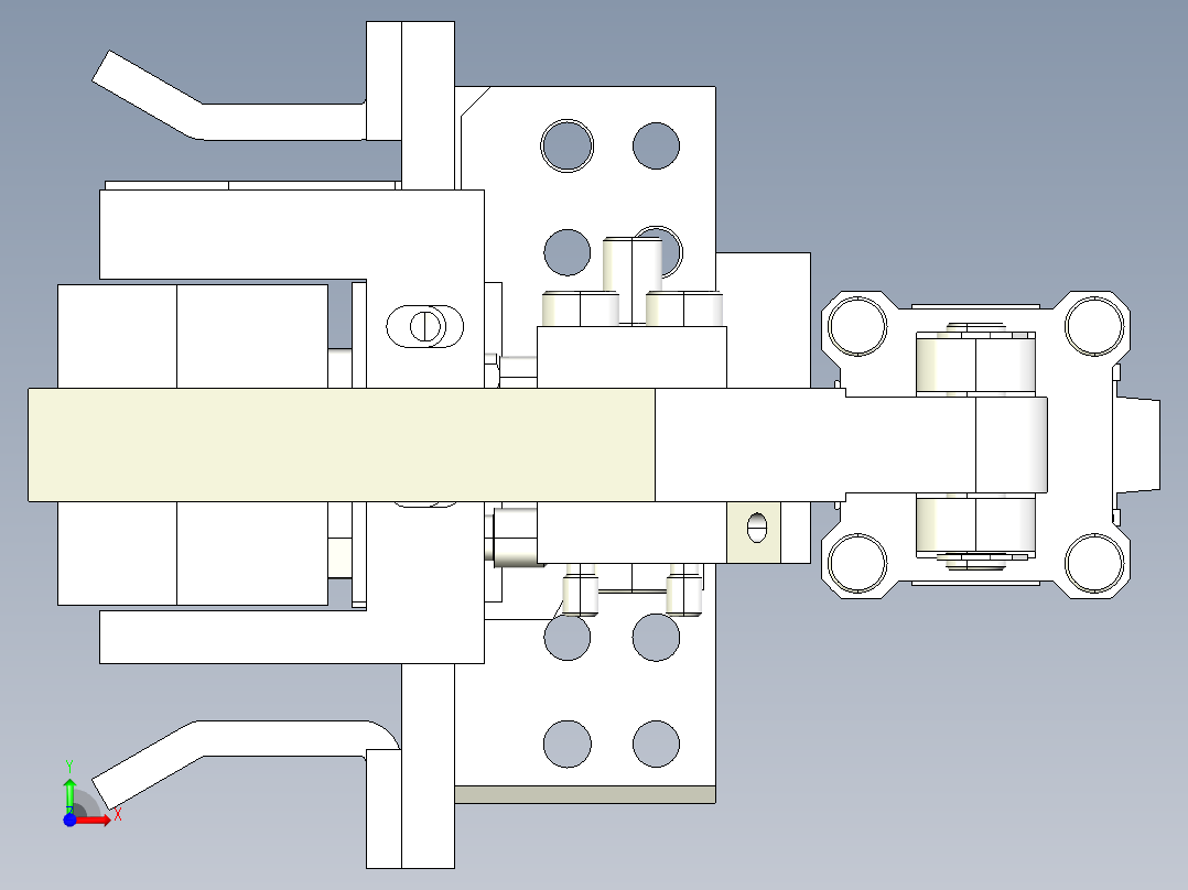 双向弧形压紧机构设计X_T前视图