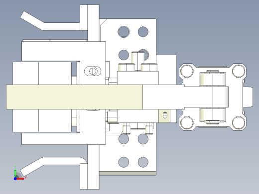 双向弧形压紧机构设计X_T前视缩略图
