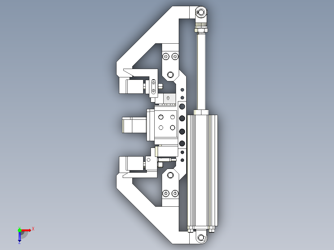 双向弧形压紧机构设计X_T俯视图