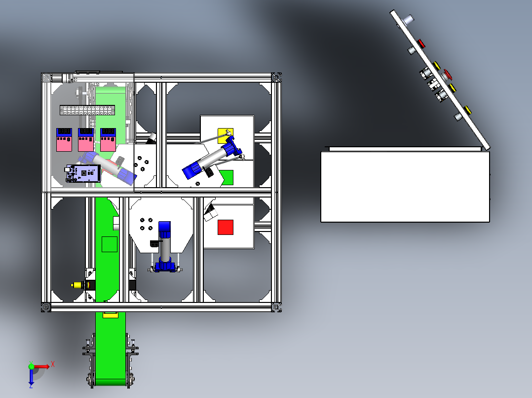 Delta robot image processing application SW俯视图