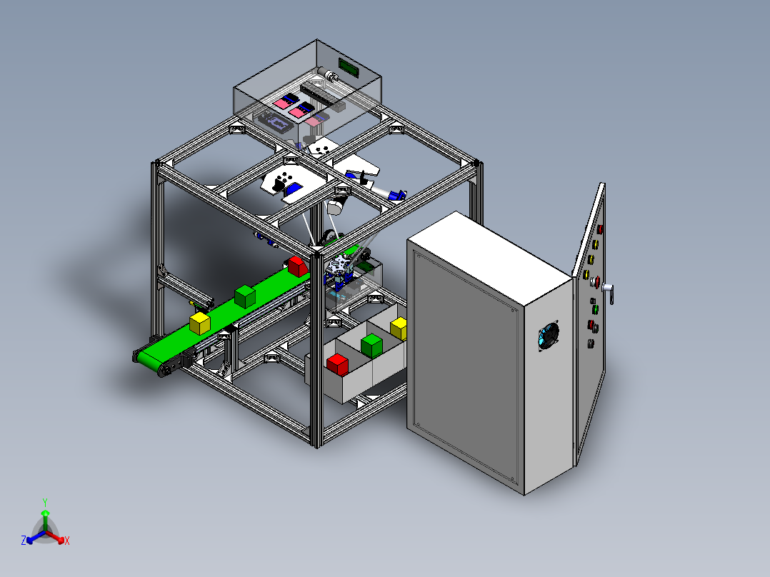 Delta robot image processing application SW正等轴测图