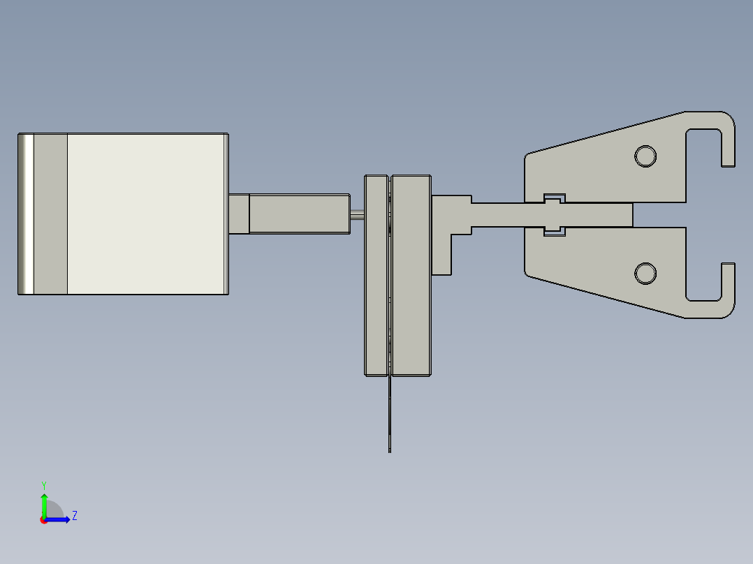 风扇铆钉拉力测试检具左视图