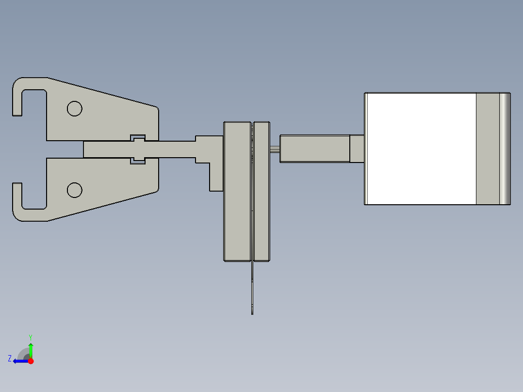 风扇铆钉拉力测试检具右视图