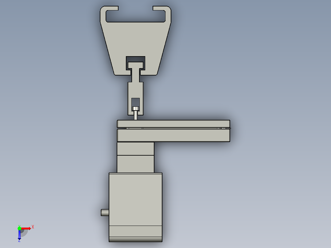 风扇铆钉拉力测试检具俯视图