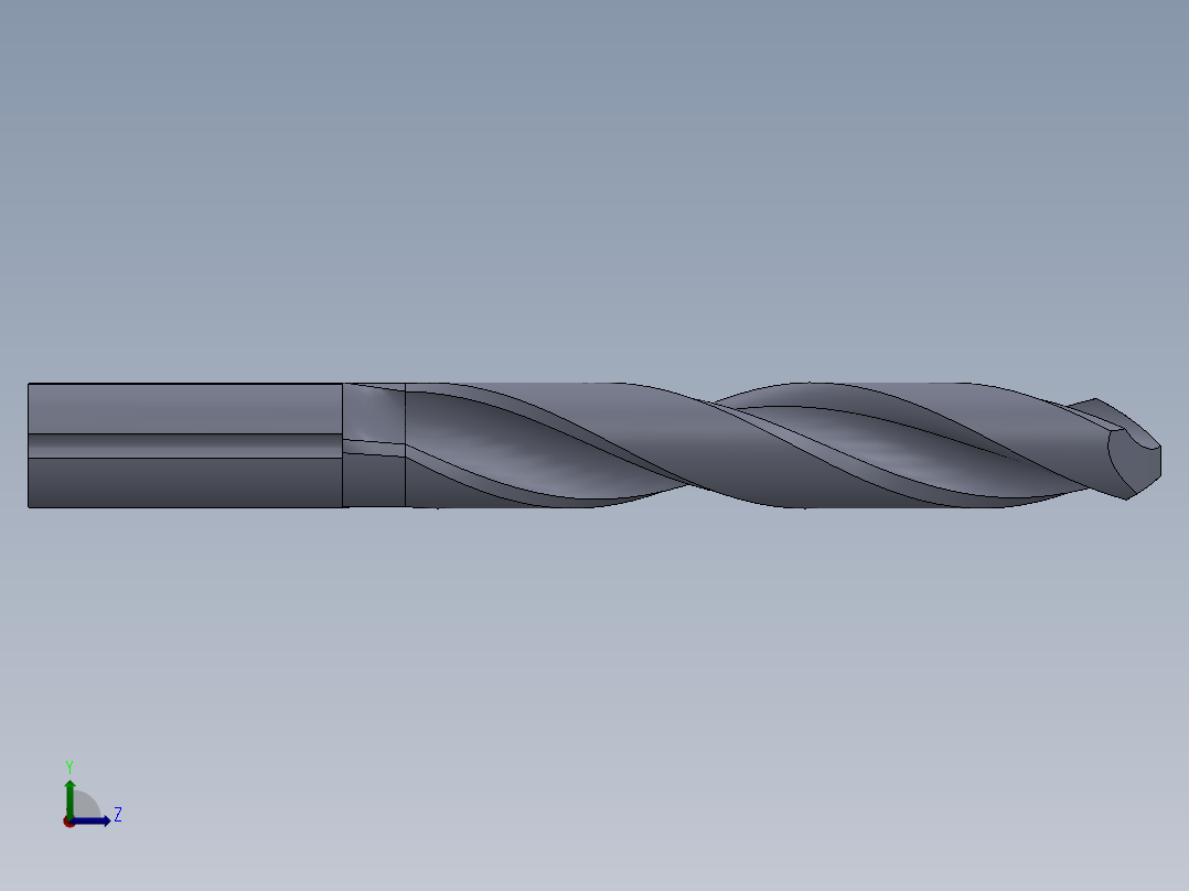 麻花钻模型左视图