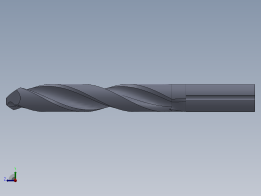 麻花钻模型右视缩略图