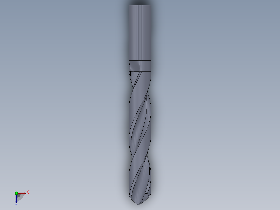 麻花钻模型俯视图