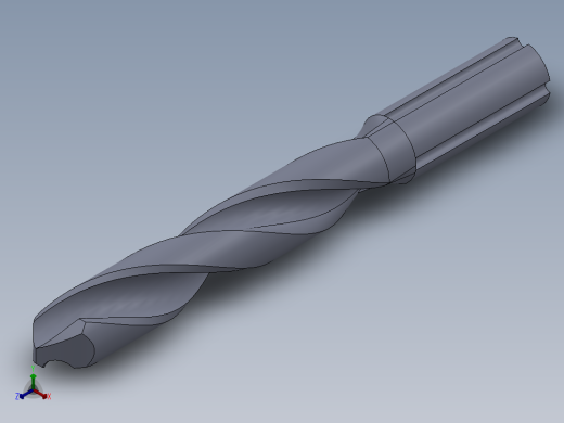 麻花钻模型正等轴测缩略图