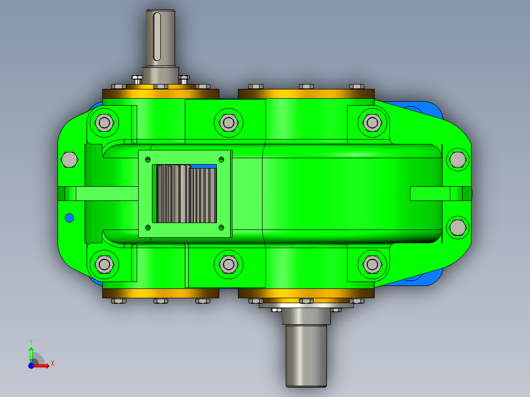 一级直齿减速器前视图