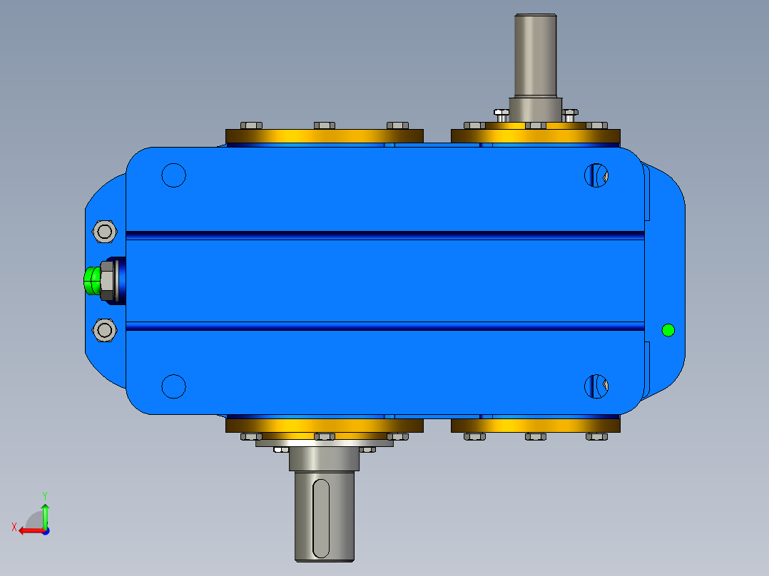 一级直齿减速器后视图
