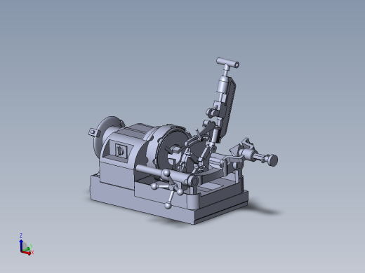 管道螺纹加工机3D数模图纸 Solidworks设计